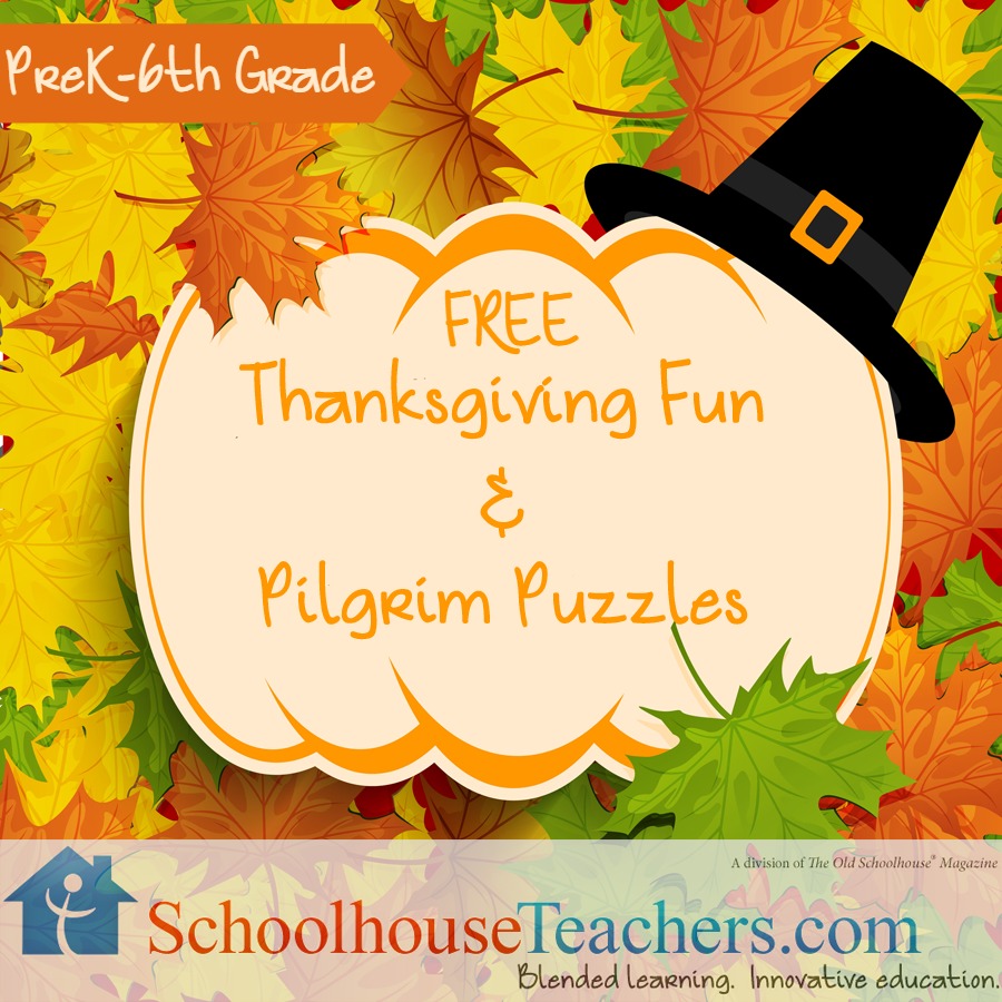 FREE Thanksgiving Fun and Pilgrim Puzzles