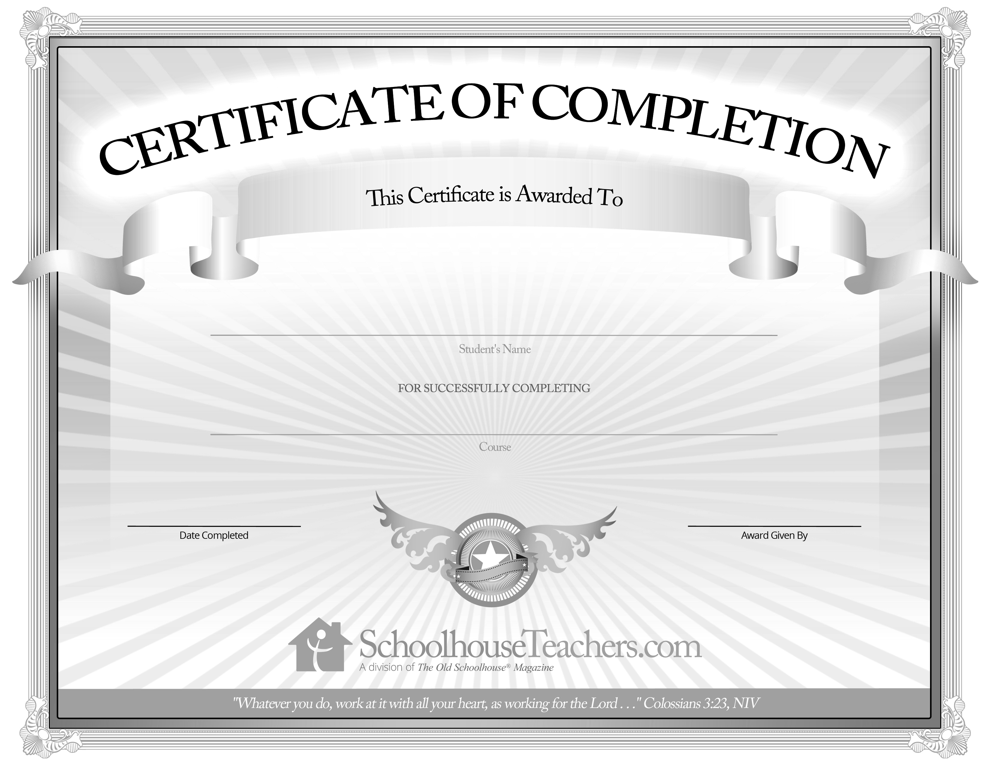 Certificate Library - Awards on SchoolhouseTeachers.com