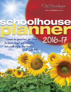 2016-2017 Schoolhouse Planner