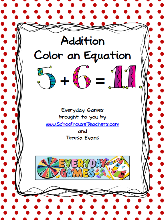 Addition Color an Equation