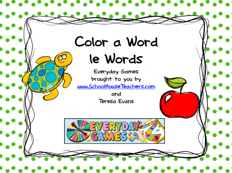 Color a Word le Words