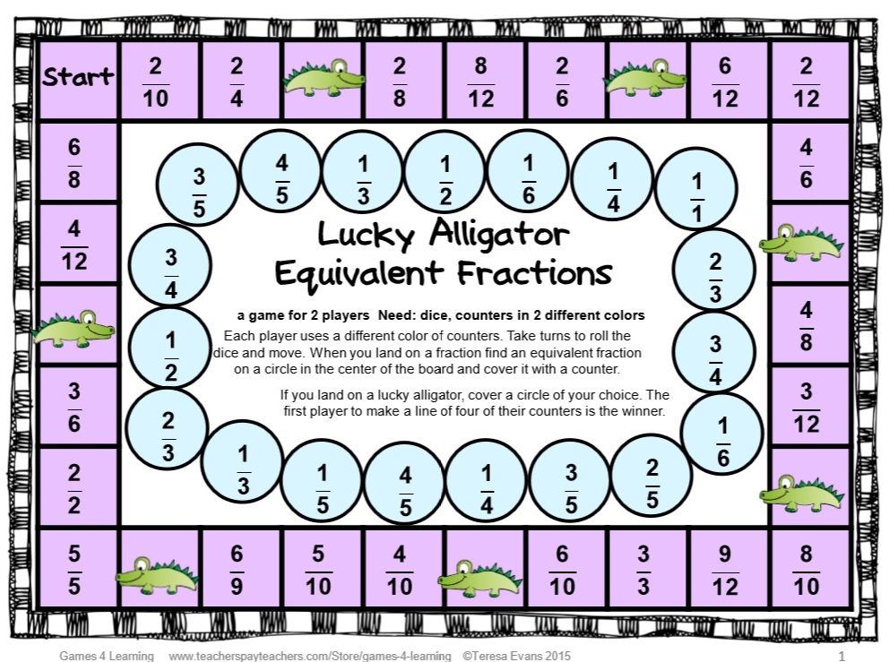 Alligator Equivalent Fractions