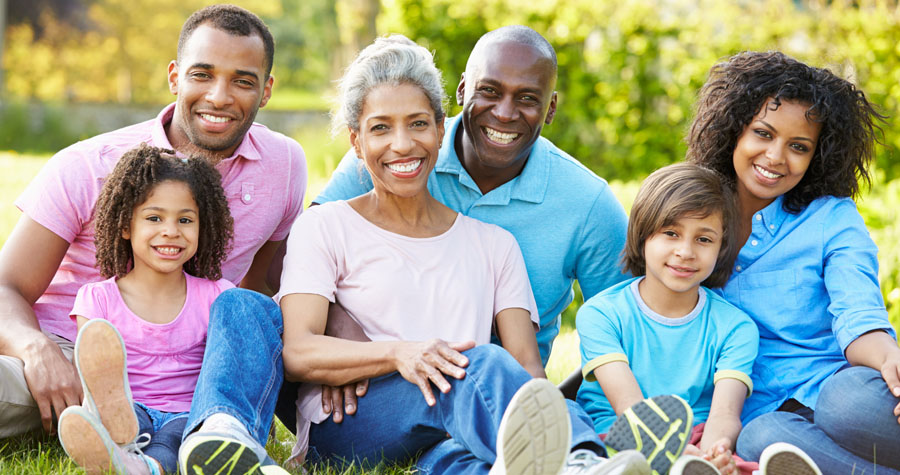 beautiful homeschool family smiles