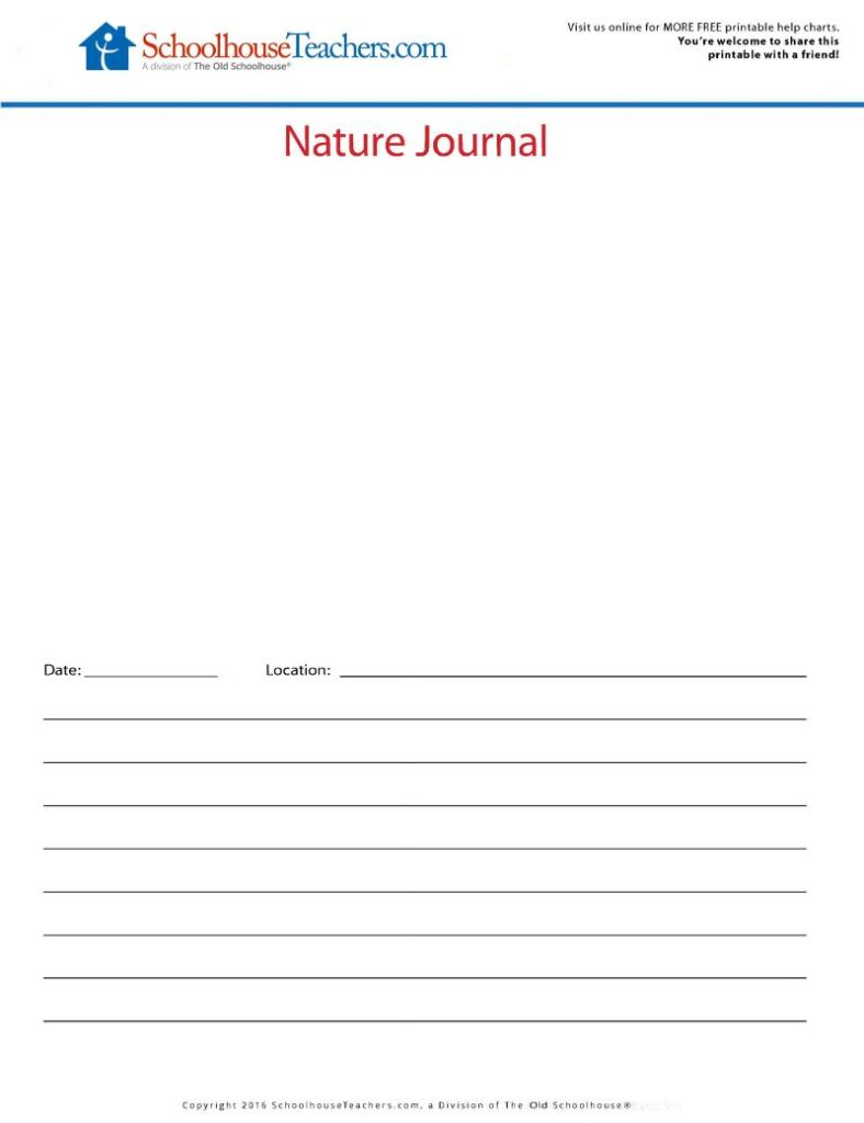 Help Chart - Nature Journal 3-10-26