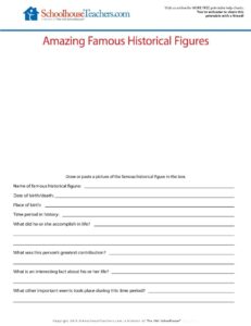 Help Charts - People in History Research Sheets Image 3-24-26