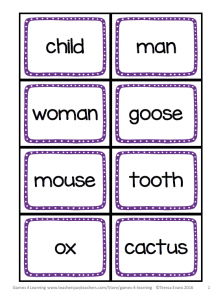 Irregular Plurals - SchoolhouseTeachers.com